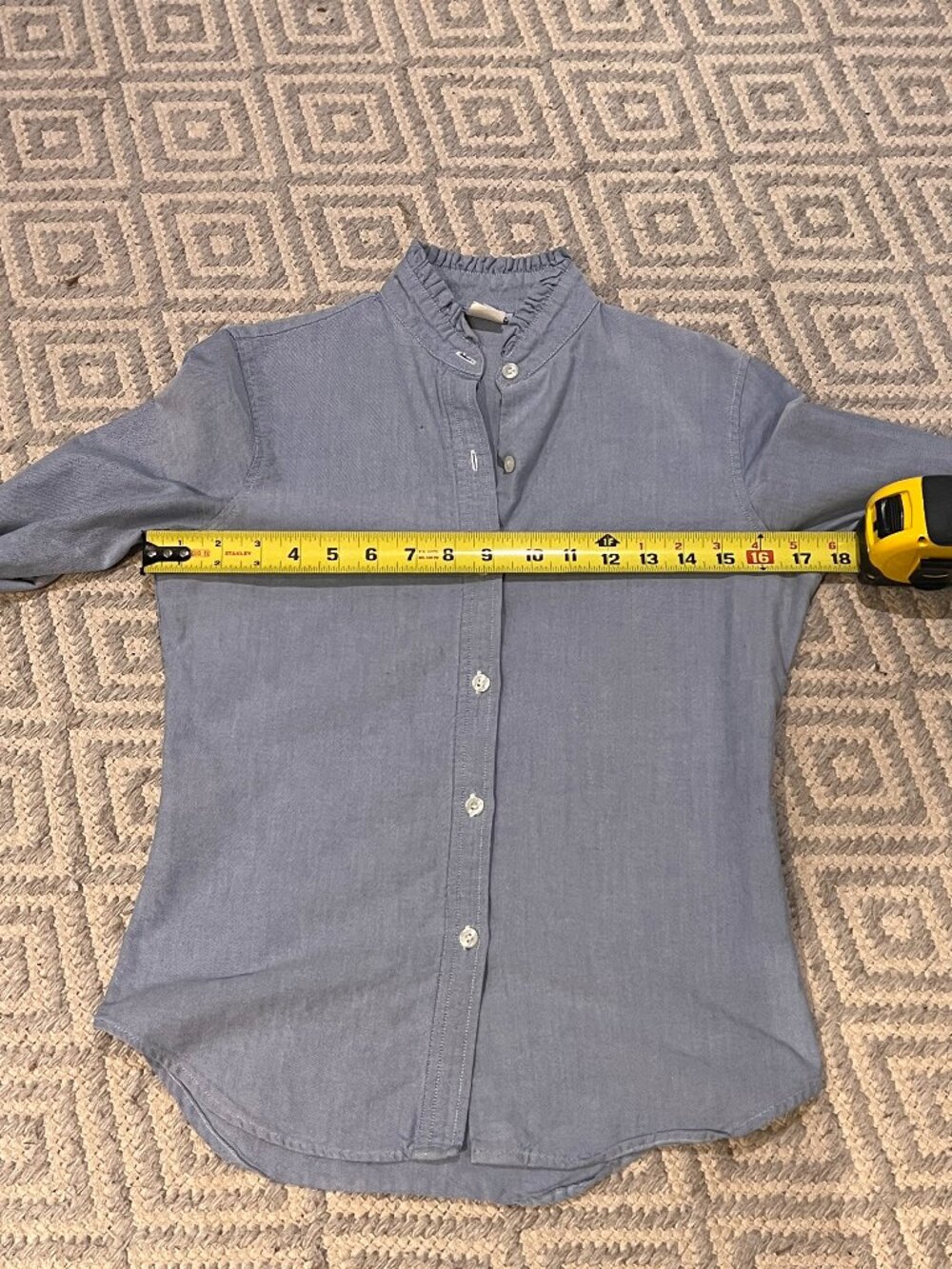 Steven Alan Ruffle Collar Shirt - Picture 6 of 7